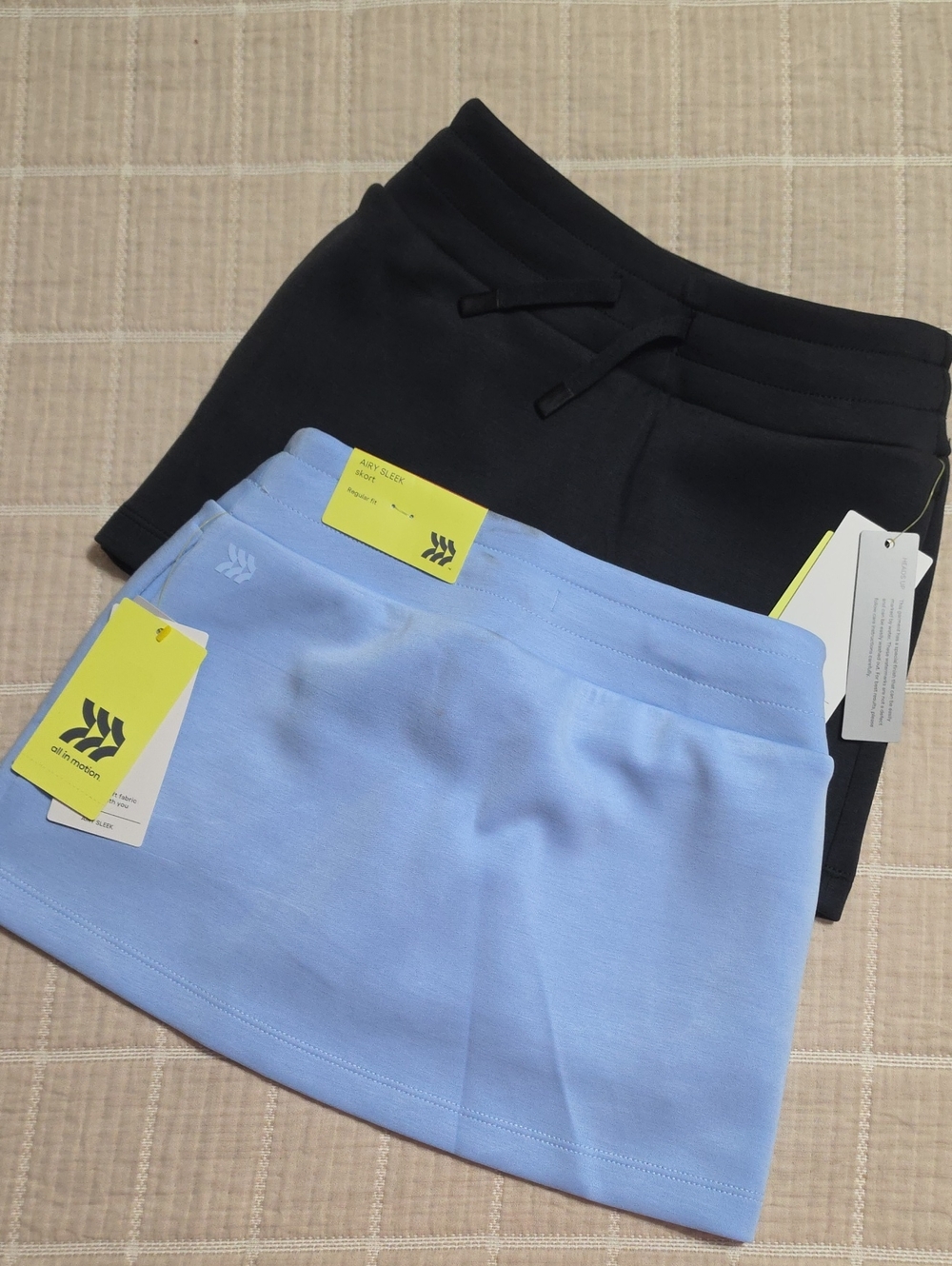 all in motion Airy Sleek Skort — Light Blue & Black Duo